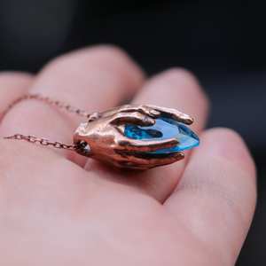 Pendentif main grenat en argent sterling 925 Collier grenat unique fait main Bijoux style vintage Cadeau - Product Image 4