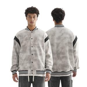 Hot Selling High Quality Men's Street Style Bomber Varsity <b>Jacket</b> Casual Coat with Buttons Canvas <b>Festival</b> Baseball <b>Jacket</b> - Product Image 1