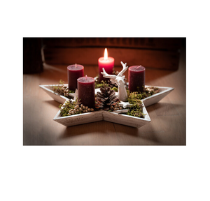 Plateau en bois pour bougies, support de présentation, motif floral, vente chaude, plateau en bois pour table basse, plateau en bois de style campagnard - Product Image 5