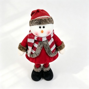 Custom Standing Freestanding Snowman Plush Backpack <b>Christmas</b> Winter Decor with PP Cotton Filling 51cm-99cm - Product Image 2