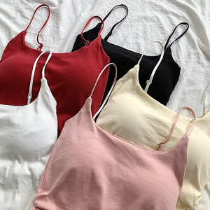 Camiseta sin mangas transpirable ajustada larga para mujer, almohadilla de sujetador incorporada, bordado de Color personalizado, capas para usar solo, puro lujurioso - Product Image 2