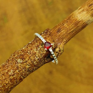 Trillion Cut Garnet <b>Ring</b> in 925 Sterling <b>Silver</b> <b>Statement</b> <b>Ring</b> Handmade <b>Ring</b> Garnet Jewelry Anniversary Gift Engagement <b>Ring</b> - Product Image 3