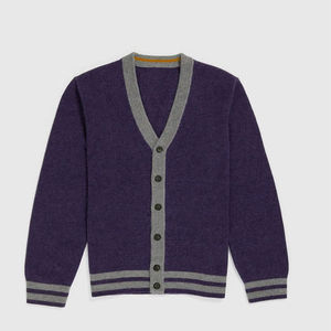 New Hot Sale Unisex Long <b>Cardigan</b> Mid-long Style Knitted Solid 100% Cotton V-neck <b>Thick</b> for Autumn Best Hot Selling - Product Image 5