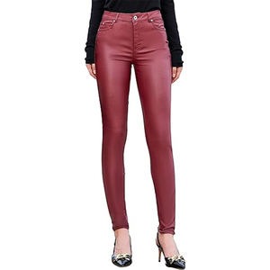 Pantalon legging décontracté pour femme, taille haute, poches, simili cuir, extensible, jeggings coupe-vent, imperméable, longueur entière, mode d'hiver - Product Image 6