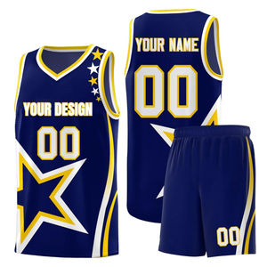 Uniformes Deportivos de Baloncesto con Estampado por Transferencia de Calor Personalizados 2026, Conjuntos Deportivos de Talla Grande, Uniforme de Manga Corta con Número y Nombre 100% - Product Image 1