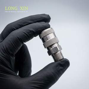 Raccord rapide hydraulique CNC en acier inoxydable 1/8\", filetage mâle BSPT, connecteur industriel haute pression JTSP-18SM - Product Image 2