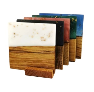 Style japonais résine thé tasse à café mariage époxy marbre bois résine sous-verre accessoires de cuisine nouveaux produits au prix de gros - Product Image 2