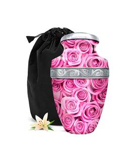 Urna Rosa-Urna de cremación grande para cenizas Hombre adulto con bolsa-Urna Rosa hecha a mano para adultos-Honra a tu ser querido - Product Image 1