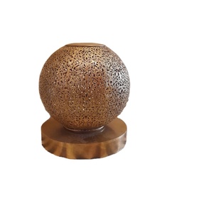 Small moroccan brass <b>table</b> <b>lamp</b> in ball shape Coustmized Moroccan <b>table</b> <b>lamp</b> brass light best selling product of 2022 - Product Image 1
