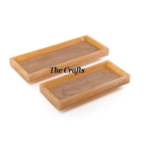 Bandeja de Servicio de Diseño Moderno en Latón y Acero Color Dorado, Bandeja de Comida Personalizada OEM con Patas - Product Image 3