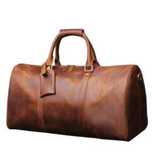 Bolsa de Viaje de Cuero Genuino para Hombre, Bolsa de Lona Personalizada, Maleta Impermeable, Bolsa de Mano Grande para Fin de Semana, Negocios, Gimnasio y Viajes - Product Image 6