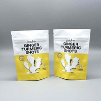 Sachets Doypack en plastique imprimés numériquement, refermables, pour compléments alimentaires, thé au gingembre en poudre, sachets en aluminium et plastique