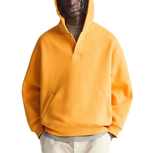 NOUVEAU Sweat à capuche GEO Brothers pour homme, personnalisable avec logo brodé, en molleton épais 480g, à épaules tombantes, style streetwear, vierge - Product Image 2