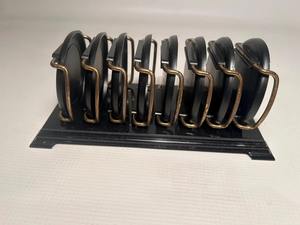 Posavasos de metal negro con soporte para estante, vajilla duradera con estilo para comedor, cocina, café, té, oficina y uso decorativo - Product Image 2