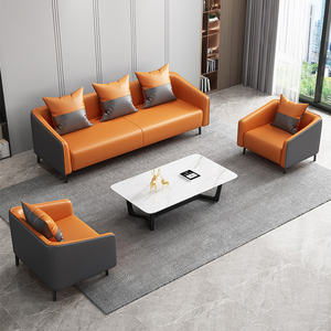 Sofá de Cuero Genuino de 3 Plazas, Moderno y de Lujo, Muebles Minimalistas para Sala de Estar - Product Image 5