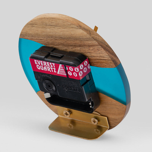 Reloj de pared indio moderno hecho a mano ilustraciones de resina de una sola cara con pantalla de aguja de cuarzo para decoración del hogar - Product Image 4