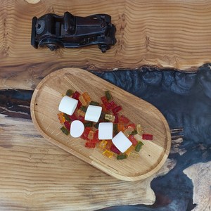 Bandeja de madera dura para servir dulces, chocolates, tablero para servir desayuno, comida, bar, decoración de cocina para el hogar, regalos de boda, restaurante - Product Image 2