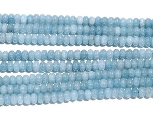 Perles Rondelles Lisses en Quartz Aigue-marine, Fil de Pierres Précieuses Naturelles pour la Fabrication de Colliers, Bracelets et Bijoux, Tendance Pierres Précieuses Aqua 2026 - Product Image 6
