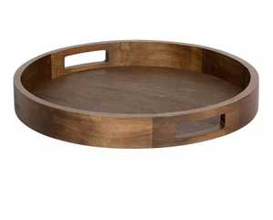 Wholesale VISHAL HANDICRAFT <b>Rustic</b> Farmhouse Large Serving Tray Custom Size Metal Handles Made Mango <b>Wood</b> Kitchen Home - Product Image 1