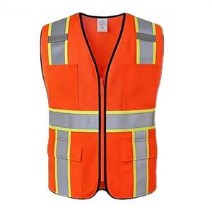 Chaleco de Trabajo Unisex Reflectante Fluorescente Ignífugo de Poliéster de Alta Calidad, Uniforme de Fábrica, Ropa de Seguridad de Verano - Product Image 4