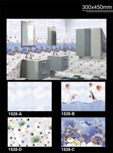 กระเบื้องเซรามิคลายชีวิตทะเล30x45ซม. ตกแต่งรูปภาพปลาเคลือบเงามันเหมาะสำหรับห้องน้ำขนาด300X450มม. - Product Image 1