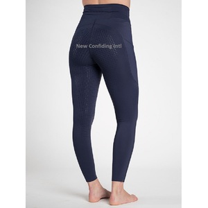 Mallas de caballo de lujo a la moda ecuestre OEM para mujer, pantalones de montar elegantes, mallas de montar a caballo personalizadas con bolsillos para teléfono - Product Image 3