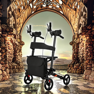Andador con Ruedas de Aluminio y Carbono para <span class=keywords><strong>Personas</strong></span> <span class=keywords><strong>Mayores</strong></span>, Adultos <span class=keywords><strong>Mayores</strong></span>, Uso en Interiores, Todoterreno, Movilidad, Rehabilitación, Suministros de Terapia - Product Image 1