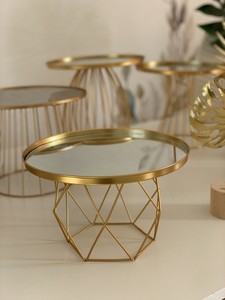 Highly Popular Durable Metal Iron Wire Triangle Frame <b>Cake</b> <b>Stand</b> Black & <b>White</b> Powder Coat for Home Parties - Product Image 3