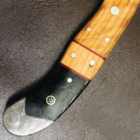 Pisau pintar koki gaya Jepang baja Damaskus buatan tangan Set pisau baja karbon kustom kualitas tinggi klakson rendah pisau dapur zaitun