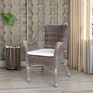 Silla MONACO, Silla de Diseño Asiático Moderno Hecha a Mano con Madera y Ratán para Apartamento, Hotel, Comedor, Muebles para el Hogar - Product Image 3