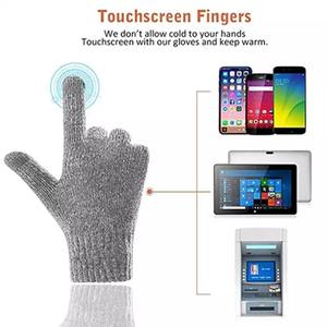 Nouveau gros doigt complet mode couleur conduite écran tactile magique chaud hiver hommes laine tricot laine gants fabriqués par maximiser l'usure - Product Image 5