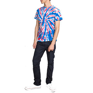 Nuevas camisetas personalizadas 100% de algodón para hombre, camisetas holgadas con tinte de corbata, camisetas transpirables y de secado rápido para hombre a la venta a bajo precio - Product Image 2