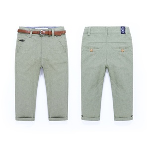 <span class=keywords><strong>Pantalon</strong></span> Décontracté Garçon Enfant Fashion Chino Droit en Coton pour Enfants de 3 Ans avec Ceinture - Product Image 3