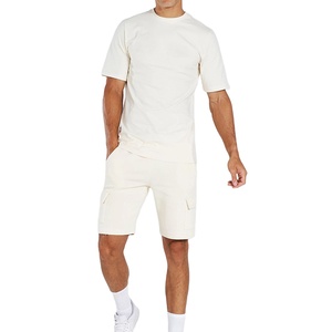High Street Style Customizable Men's Unisex Casual Shorts <b>Sets</b> Two-Piece Gym Summer Plus Size 100% Cotton Breathable - Product Image 2