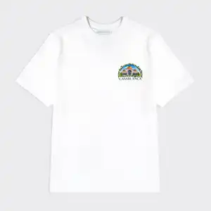 White Vue De Damas T-Shirt Silk Screen Printed Design On Front & Back Cotton Stretch Breathable Gym Casual Wear