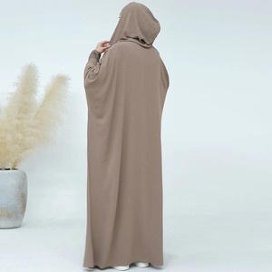 ชุดเดรสมุสลิมมีฮู้ดทรงหลวมสำหรับผู้หญิง, ชุดเดรสแขนยาวผ้าคอตตอนมุสลิม - Product Image 2