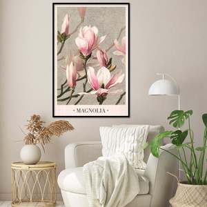 Póster moderno vintage de Magnolia L. Prang & Co 1886, impresión en acuarela, 61x91,5 cm - Product Image 1