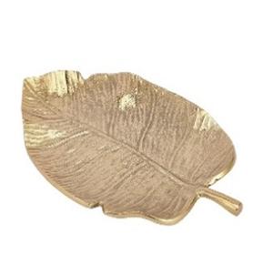 Handmade Leaf Design Brass Serving Tray Top Selling Inexpensive Table Top Fruits <b>Gift</b> <b>Hamper</b> Decor Handcrafted Brass Tray - Product Image 6