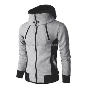 Sudaderas con capucha recortadas personalizadas para hombre, Boxy Fit, ropa de calle de invierno en relieve de gran tamaño, diseño de cremallera esencial, tela 3D - Product Image 2
