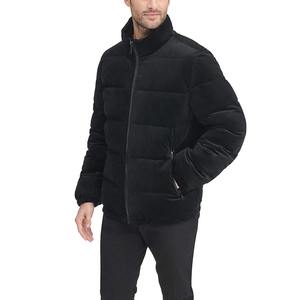 Veste en duvet matelassée personnalisée pour hommes Veste matelassée promotionnelle Veste doudoune à capuche style streetwear d'hiver brillante - Product Image 2