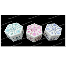 Boîte à bijoux élégante en marbre avec incrustation de nacre Accessoire d'organisation le plus vendu pour la vente en gros - Product Image 6