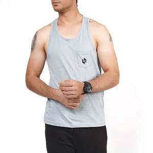 Camiseta sin mangas de rendimiento informal para hombre, transpirable y que absorbe la humedad para correr y entrenar - Product Image 1