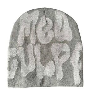 Bonnet d'hiver OEM en tricot de laine avec broderie personnalisée et écussons en caoutchouc - Product Image 5