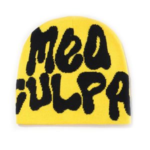 Vente en gros 100% acrylique personnalisé adulte Beanie chapeaux personnalisé tricot Beanie Logo pour la saison d'hiver respirant mouton fourrure peau de vache - Product Image 5