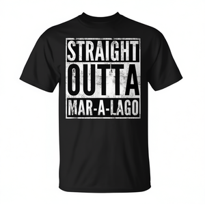 Camiseta Straight Outta Mar-A-Lago negra unisex talla adulto - Product Image 2