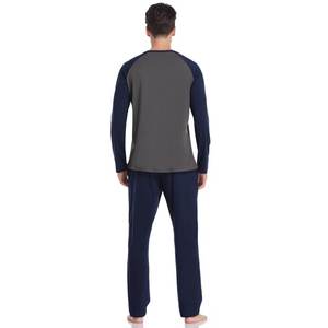 Nuevo conjunto de pijamas de algodón de fibra de bambú, camisa de manga larga, Tops, pantalones, ropa de dormir, conjunto de pijamas de satén de seda, ropa de dormir de manga larga - Product Image 2