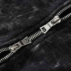 Sweat à capuche ample de haute qualité vêtements de mode homme vierge lavé à l'acide sweat à capuche zippé pour hommes - Product Image 3