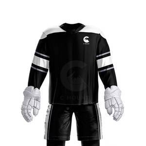 Cómodo uniforme de hockey sobre hielo de tamaño personalizado en stock 100% poliéster hecho uniforme de hockey sobre hielo - Product Image 5