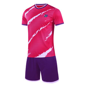 Breathable Lightweight 100% Polyester Athletic Sportswear Adult Team Training Soccer Uniform Short Sleeve Designed for Match - Product Image 1