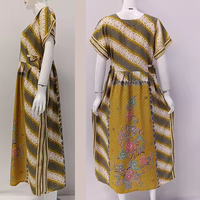Vestido Casual de Rayón con Estampado Floral para Mujer, de Alta Calidad, Manga Corta, Largo hasta la Rodilla, Cintura Elástica, Elegante y Suave, para Verano